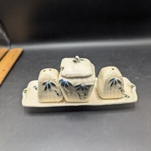 Vintage Five Piece Condiment Set Made in Japan.